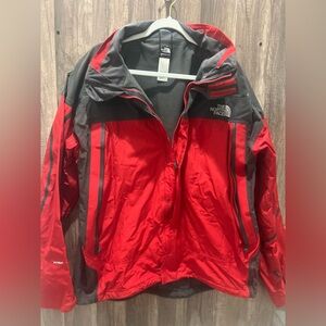 The North Face Mens Snowboarding Ski Red Black Jacket Hyvent Warm Windbreaker XL